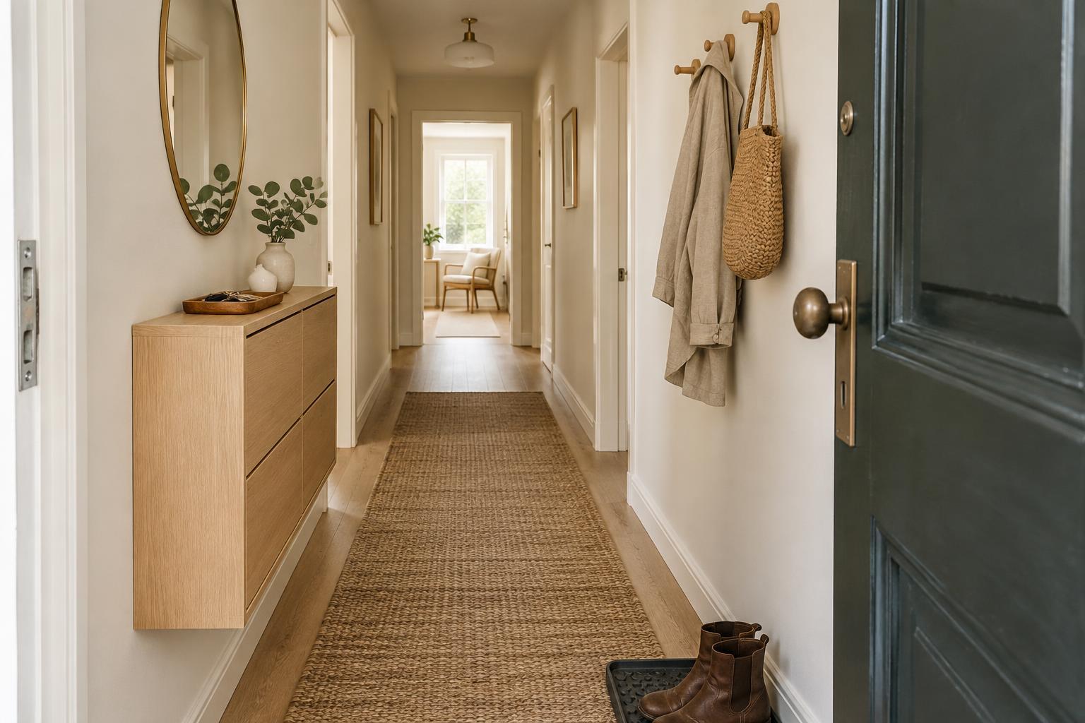 How to Make a Narrow Entryway Welcoming and Functional